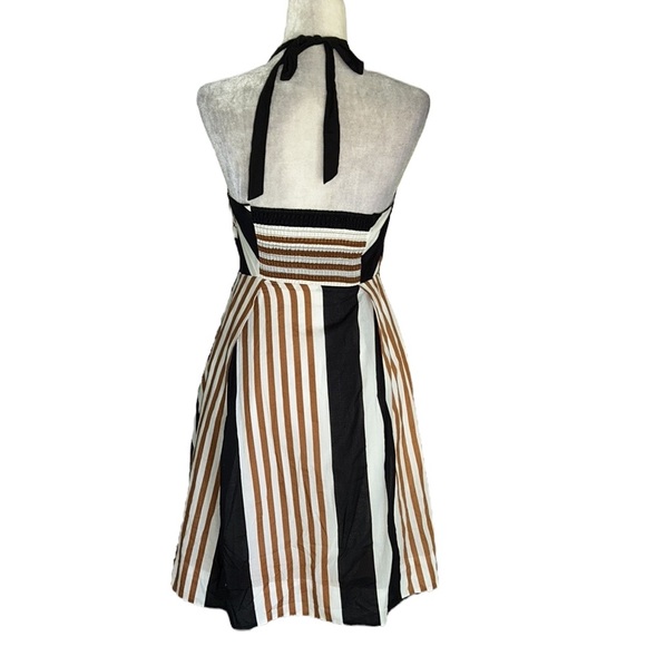Anthropologie Moulinette Soeurs Edges Angles Striped Halter Slip Dress - 4 - Picture 8 of 15